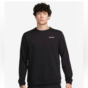 Nike Track Club Dri Fit Men's Black Crew Neck Sweatshirt Size Medium